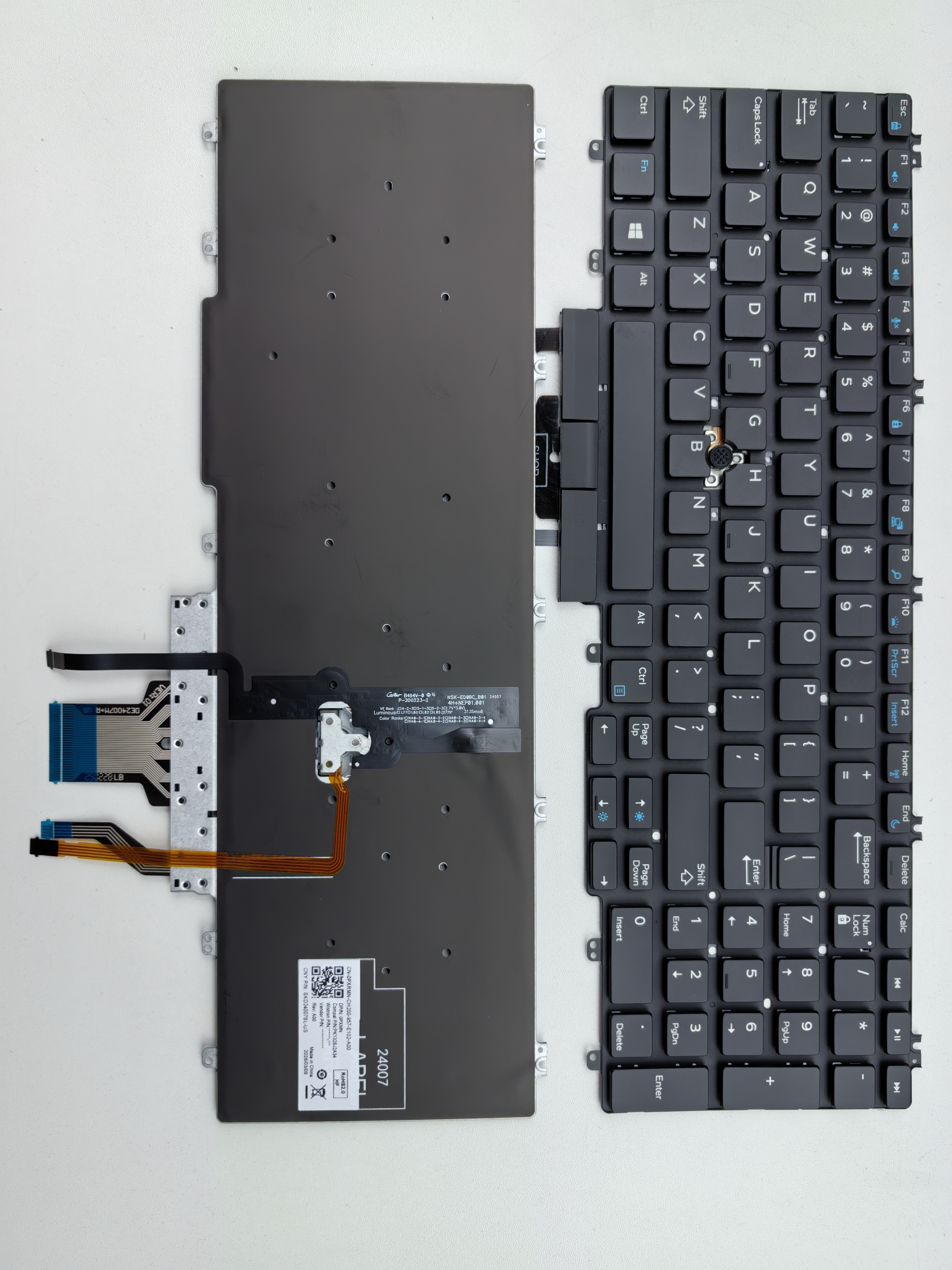 Picture of New Replacement Laptop Keyboard For DELL E7530 SK quality BLACK With Point Backlit (OEM) US Layout